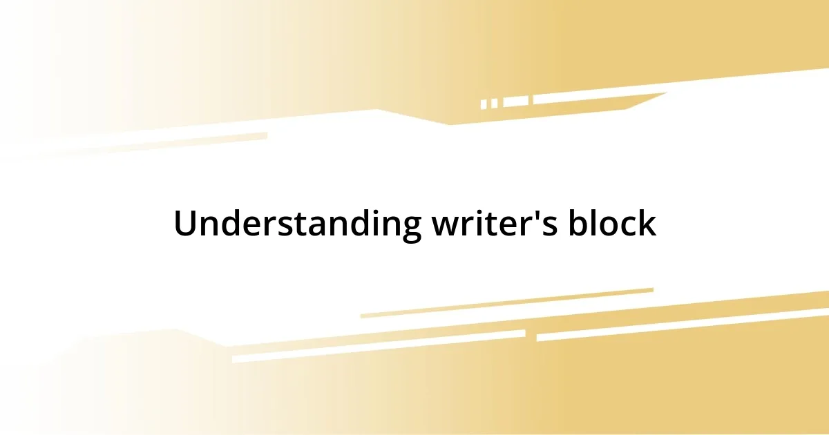 Understanding writer