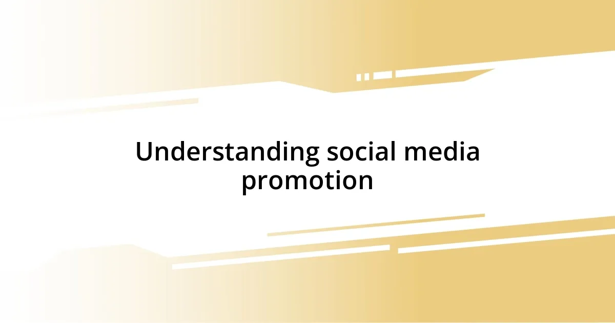 Understanding social media promotion